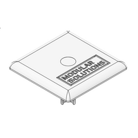 MODULAR SOLUTIONS POLYAMIDE END CAP&lt;BR&gt;30MM X 30MM LIGHT GRAY